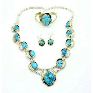 Sleeping Beauty Blue Turquoise Navajo Mexican Silv